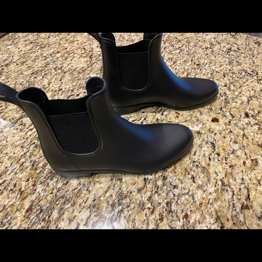 Sam Edelman Black Chelsea Ankle Rain Boots